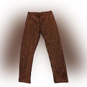 Zara girl shimmer stripped pants size 5 NWOT